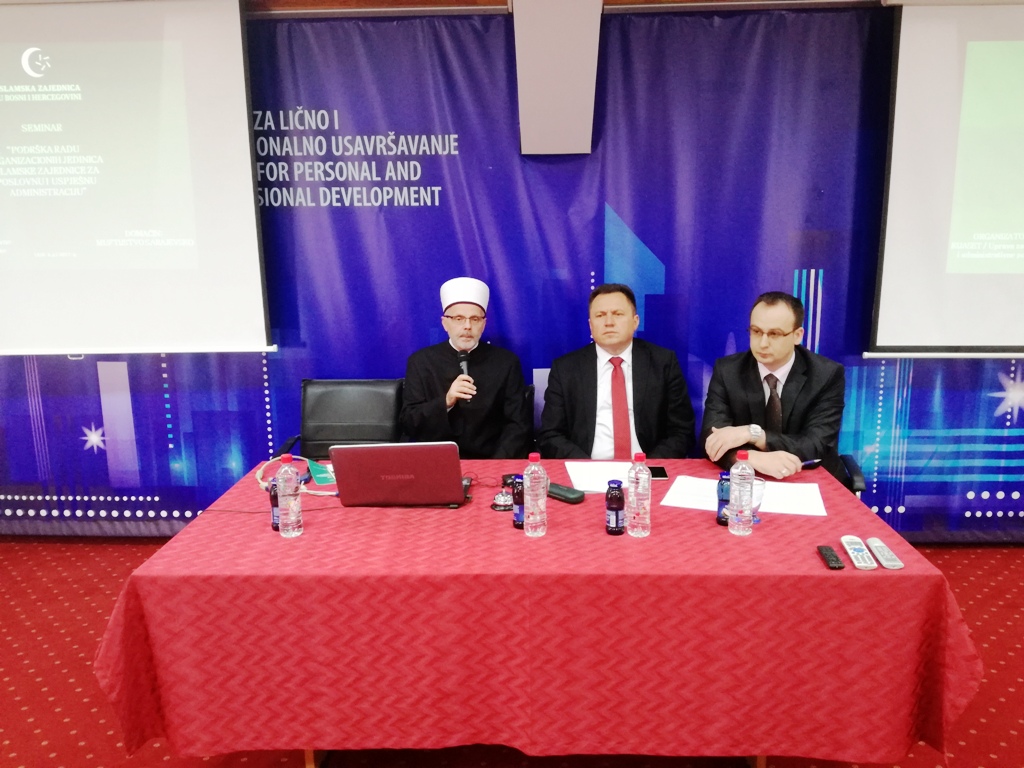 U Sarajevu organiziran seminar ”Podrška radu organizacionih jedinica Islamske zajednice za poslovnu i uspješnu administraciju”