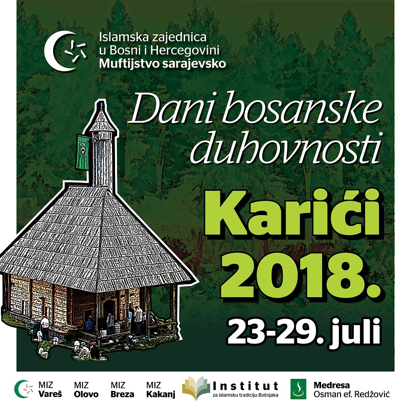 Program manifestacije Dani bosanske duhovnosti Karići 2018.