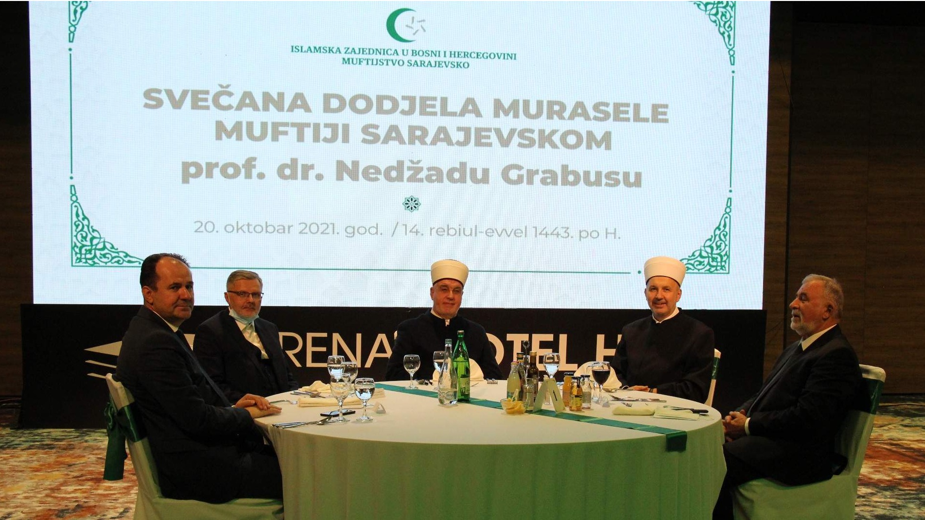 Svečani prijem povodom dodjele murasele muftiji sarajevskom dr. Nedžad-ef. Grabusu