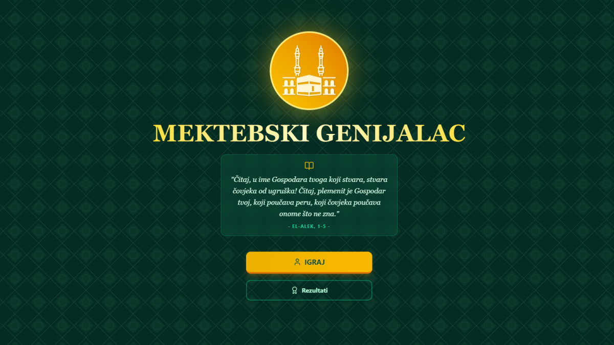 Muftijstvo sarajevsko predstavlja edukativnu mobilnu aplikaciju „Mektebski genijalac“